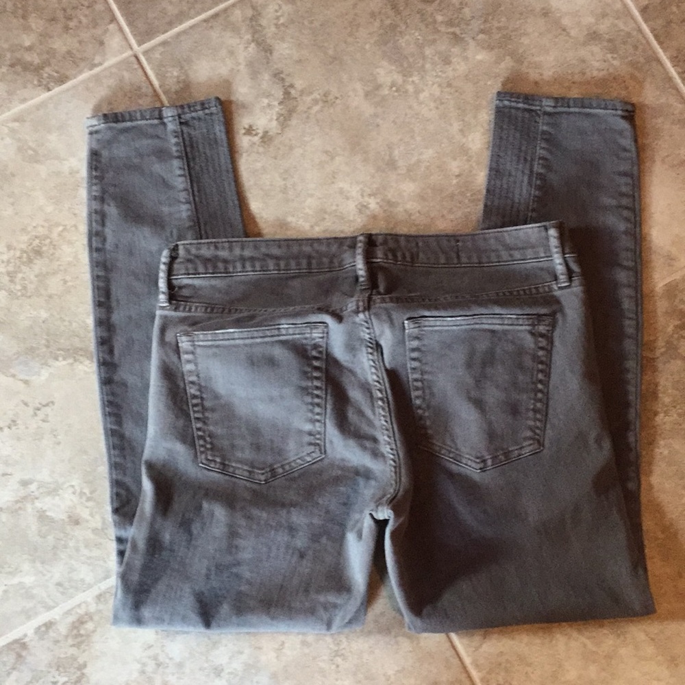 Gray GAP skinny moto jeans